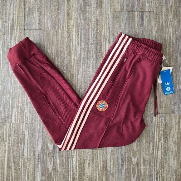 Adidas FC Bayern Munchen Terrace Icon Track Pants Red Gold JF0588 Men’s Size L - Picture 14 of 16